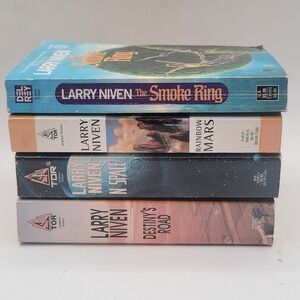 Larry Niven 4 Book Lot Mass Market Paperbacks Sci-Fi Space Opera Good